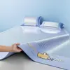 Tapete Gelado de Seda de Gelo para Verão Doméstico 2026 Novo Estilo Máquina de Lavar Dupla Face Inverno e Verão Tapete de Bambu Lençol de Cama de Verão Tapete de Rattan