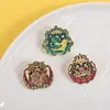 Broche de Príncipe Rosa de Cuento de Hadas Insignia de Mochila Escolar de Metal Dibujo Animado Patrón Lindo Forma de Zorro Insignia Decorativa