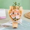 Mini Buquê Dia das Mães 7 Rosas de Sabão Azul Gelo Congelado Buquê de Flores Secas Gestapa para Presente de Namorada e Esposa