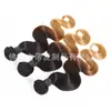 Transfronterizo caliente degradado castaño cuerpo real cabello ola grande cabello real cortina mechón de cabello peluca fabricantes al por mayor