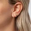 Brincos quadrados de diamante com zircônia, conjunto de brincos transfronteiriços europeu e americano, leves e confortáveis, brincos de alta qualidade