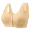 Sutiã de Meia-idade com Fecho Frontal Transfronteiriço Plus Size Roupa Íntima Fina Sutiã Push-up Top Feminino Sutiã Nadador Beauty Back Sem Aro