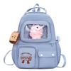 Mochila bonita de estilo coreano nueva de 2024 para estudiantes de secundaria, estilo universitario, mochila de gran capacidad para estudiantes de secundaria y preparatoria.