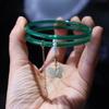 Bestia tragadora de oro calcedonia natural pulsera tintineante pulsera de ágata extremadamente delgada pequeña y exquisita pulsera de jade joyería para damas