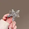 Grampo de Cabelo Estrela com Laço Totalmente Cravejado de Diamantes de Alta Qualidade para Mulheres, Novo Grampo Lateral para Franja, Presilha de Cabelo Fashion, Grampo para Cabelos Soltos, Prendedor Bico de Pato