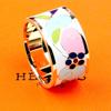 Pin para bufanda de acero de titanio esmaltado para mujer, floral de doble uso, moda estilo primavera, diseño de planta y flor