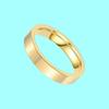 Anillo Casual y de Moda de Acero Inoxidable Mate Placa Ligera de 4 mm Anillo de Joyería de Acero de Titanio Personalizado Anillo de Cola Venta al por Mayor