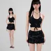 Traje de Baño de Dos Piezas para Mujer con Acabado de Alta Gama, Nuevo Estilo 2025, Puro y Sexy, Traje de Baño Estilo Falda para Vacaciones en la Playa con Parte Inferior de Corte Cuadrado para Aguas Termales