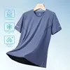 Camiseta Masculina Manga Curta Secagem Rápida Toque Fresco Camiseta Masculina Manga Curta Confortável e Respirável Camiseta Masculina Manga Curta Simples Alta Elasticidade Versátil