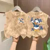 Camiseta sin mangas teñida anudada 100% algodón para niños y niñas 2026 Verano Chaleco Fresco y Elegante para Niños Mayores, Top Versátil a la Moda