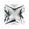 Huagang Gems Cuadrado Blanco Cristal Suelto Gema al por Mayor Blanco Princesa Cortada Anillo de Gema Natural Cara