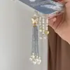 Nueva Cadena para Teléfono de Mariposa con Cuentas de Dopamina Estilo Chino, Alto Valor, Diseño de Hada de Nicho, Versátil, Accesorio de Bolso de Gama Alta