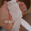 Unilateral pequena tira algodão algodão bordado rendas roupas costura materiais decorativos colarinho DIY acessórios para roupas