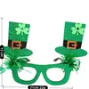 Stock Listo de Fábrica Transfronterizo Amazon Xiyin Temu St. Set de Gafas de Decoración para Fiesta Irlandesa del Día de San Patricio