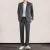Traje Casual de Negocios Pequeño Traje Hombres Moda Primavera 2024 Duffy Guapo Versión Coreana Sentido Sin Planchar Color Sólido Traje