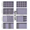[Fabricante Original] Caja de Almacenamiento de Joyas de Terciopelo de Gran Capacidad con Bandeja Divisoria de Cajón Caja de Joyas