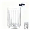 Vaso de Vidrio Rayado Vertical Estilo Jindalai Ins, Vaso para Bebidas Frías, Vaso para Jugos, Vaso Transparente para Bebidas, Vaso Doméstico para Café Americano con Hielo