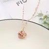 Nuevo Especial Venta Caliente Acero de Titanio Alta Calidad Conservación del Color Lujo Accesible Collar Anillo para Mujer Circonita Simple Versátil Joyería