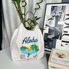 Mismo Estilo de Celebridad de Internet Verano Estilo Japonés Cadena de Bolas Bolso de Compras Bordado Moda Femenina Nicho Gran Capacidad Bolso de Hombro