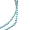 Colar Brincos de Contas Redondas Turquesa Imitação Magnésita Natural Acessórios de Joias Estilo Xizang Turquesa Nepal