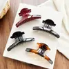 Pinza de Tiburón de Acrílico de Alta Gama y Elegante, Pasador Retro de Moda para Recoger el Cabello en la Parte Trasera de la Cabeza, Accesorio para el Cabello para Mujeres