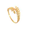 Venta Directa de Fábrica Anillo de Acero de Titanio Hoja Abierta para Mujer, Estilo Minimalista, Dedo Índice Ajustable, Anillo Pequeño Transparente con Personalidad