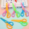 Tijeras Seguras Cortadas a Mano Jardín de Infancia Hecho a Mano DIY Corte de Papel Uso Elástico Anti-pellizco Tijeras Pequeñas Venta al por Mayor