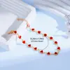 Nova Pulseira de Coração Colorida Estilo Ins Europeu e Americano Transfronteiriça Liga de Zinco com Coração de Personalidade Temperamento Pulseira de Celebridade da Internet