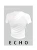Camiseta Deportiva Nueva de Secado Rápido, Manga Corta, Ajustada, Cuello Medio Alto, Diseño Irregular, Verano, Plisada, Gama Alta