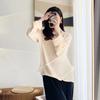 Top plisado irregular para mujer, camiseta de fondo de manga larga nueva de otoño temprano de Miyake de bajo alto para mujer con sentido del diseño