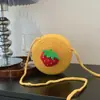 Bolsa Tejida Bolsa Pequeña Infantil para Niñas Bolso Cruzado para Teléfono Móvil Bolsa Tejida de Paja Primavera y Verano Viajes Zona Costera Billetera