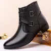 Botas de Cuero Estilo Británico de Negocios Puntiagudas Zapatos de Hombre Botas Martin de Caña Alta para Hombre Botas de Hombre Resistentes al Desgaste Caña Media-Alta Estilo Otoño/Invierno Talla Grande