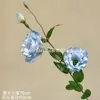 Flores Artificiais com 3 Cabeças de Lisianthus Buquê para Decoração de Casa, Ornamentos Florais, Adereços de Fotografia, Peônias Artificiais de Alta Qualidade