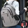 Mochila de Comercio Exterior Transfronteriza para Hombre, Mochila de Gran Capacidad, Bolsa de Computadora de Negocios USB Recargable, Mochila Escolar para Estudiantes de Secundaria