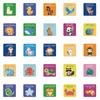 50 pegatinas inspiradoras de dibujos animados divertidos para laptop, libro de mano, decoración de carcasa de teléfono móvil, pegatinas impermeables transfronterizas