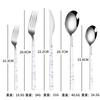 Ins estilo coreano imitação de grão de madeira Dourado faca garfo colher conjunto de cinco peças conjunto de talheres de aço inoxidável faca de bife garfo colher colher de café