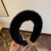 Maillard headband peludo outono e inverno cocar de alta qualidade lavagem do rosto pressão do cabelo borda larga faixa de pelúcia feminina alta Crânio top pacote de cabelo