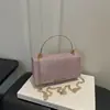 Nova Bolsa Transversal de Ombro Único 2025 com Design Estiloso e Moderno, Aba de Cor Pura Vintage e Bolsa de Mão Texturizada