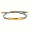 Pulsera de acero inoxidable con logo grabado transfronterizo de Amazon, pulsera de acero de titanio grabable con láser, pulsera tejida pequeña para regalo DIY