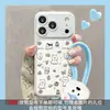 Lanyard com Pingente de Filhote Fofo Adequado para Capa de Celular iPhone 18 Pro Max 16 Textura de Couro iPhone 17 Silicone 15 Desenho Animado
