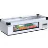Vitrina Refrigerada de Mostrador Lechuang para Conservar Frescura para Puestos Exteriores, Congelador Horizontal Móvil para Platos Fríos, Guisos y Cuello de Pato