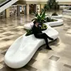 Banco de piscina Huangli FRP con forma de árbol, silla grande personalizada para exteriores, parterre de flores, exhibición comercial en aeropuertos, escultura de jardín paisajístico.