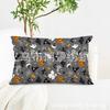 Funda de almohada de cintura de Halloween transfronteriza, gnomo, murciélago, decoración de sofá de sala de estar, funda de almohada de cintura de lino, outlet de fábrica