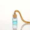 Colgante de botella ambientador para coche con correa, botella vacía de perfume de aceite esencial para coche, decoración de coche con aroma fresco, al por mayor
