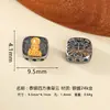 Plata 925 Chapada en Oro Patrón de Meteorito Amarillo Cuenta de la Fortuna Ovni Cuentas Sueltas para Hacer Joyería Accesorios DIY