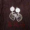Pendientes Vintage Bordados Hechos a Mano de Estilo Étnico de Moda con Borlas Pequeñas, Joyería de Plata Miao de Yunnan, Color Blanco, Tamaño 41