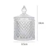 Copo de Vela para Iurte Mongol Frasco de Vidro para Aromaterapia Suporte de Vela de Mesa para Restaurante Romântico Frasco Romano Embossado com Tampa