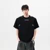 Camiseta de Verano para Hombre de Marca Trendy Cleanfit, Versátil, de Manga Corta, con Cremallera Desmontada, Logo Metálico, Hombrera