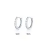 Nuevo pendiente de oreja transfronterizo europeo y americano estilo coreano simple fila de diamantes circonita pendientes para mujer fresco redondo pequeño pendiente de cartílago