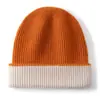 Chapéu de Cashmere Espesso de Peso Pesado, Camada Dupla, Frente e Verso, 35% Cashmere, Chapéu de Cashmere Unissex Quente de Tricô com Proteção para Orelhas, Em Estoque